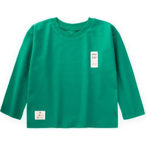 Etiket Detaylı Mevsimlik T-Shırt 2-10 Yaş Yeşil
