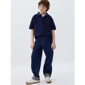 Unisex Çocuk Bol Kesim Jean Pantolon