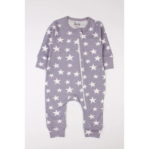 Fermuarlı Bebek Çocuk Tulumu Yıldız Desenli Uyku Tulumu