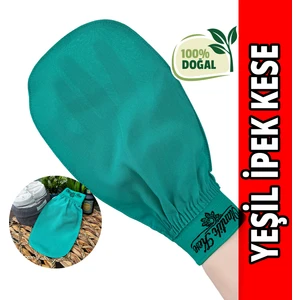 Otantik Kese Banyo Kesesi, Hamam Kesesi, Duş Kesesi, Vücut Kesesi, Yeşil İpek Banyo Kesesi