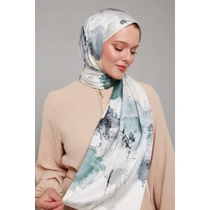 Levidor Yeşil Batik Desen Twill Şal