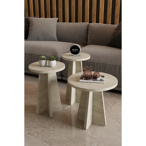 Alpa Ev Mobilya Mantar Sehpa 3lü Zigon Sehpa Mantar Zigon Salon Sehpa Seti Iskandinav Stil