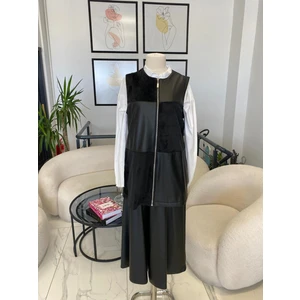 Nurcan Çetin Deri Yelekli Takım