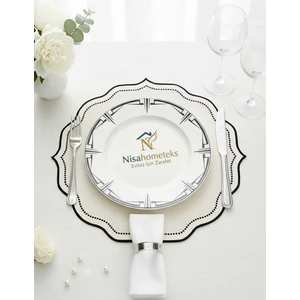 6 Adet  Keten Amerikan Servis - Keten Supla