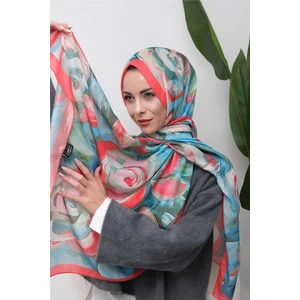 Eyşan İpek Floral Akrilik Desenli Dijital Soft Şal