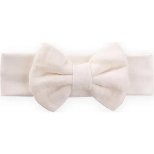 Kurdeleli Bebe Bandanası Ekru