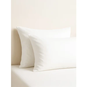| Purecomfort |  Doğal Pamuk 2'li Yastık Kılıfı Seti | Beyaz