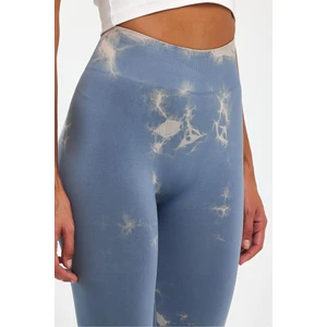 Spor Tayt Batik Desenli Dikişsiz Esnek ve Toparlayıcı Push Up Kadın Tayt