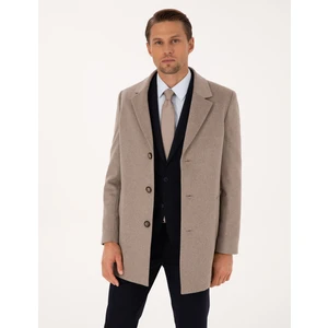 Pierre Cardin Erkek Bej Ex. Slim Fit Kaşe Kaban 50314200-VR011