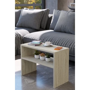 Alpa Ev Mobilya Modern Orta Sehpa – Çok Amaçlı Dikdörtgen Tasarım, Alt Raflı Salon Sehpası, Dekoratif Yan Sehpa