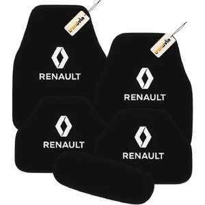 Renault Için Oto Halı Paspas Seti 5 Parça – Kaymaz Tabanlı, Su Geçirmez, Kolay Temizlenir