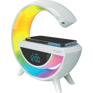 Hs 5214 Bluetooth Hoparlör - Fm Radyo - Kablosuz Telefon Şarj Ünitesi - Dijital Saat Rgb Masa Lambası