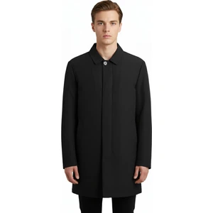 Siyah Comfort Fit Trençkot