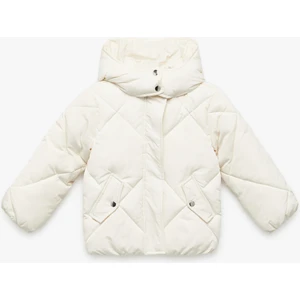 Uzun Kollu Cepli Kapitone Kapşonlu Mont