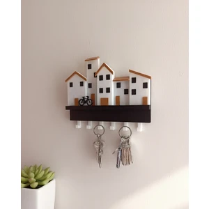 Minik Evler V1 Anahtarlık-Duvar Askılı Anahtarlık  Anahtarlık Askısı-Duvar Anahtarlığı (22X18 Cm) Duvar Anahtarlığı