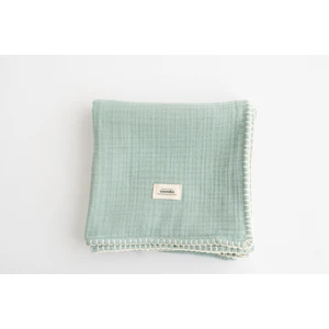 tinytrek - Su Yeşili Çok Amaçlı 4 Katlı Müslin Örtü Battaniye 110X110 cm.