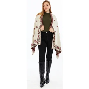 Güllü Model- Kadın,genç,anne,triko Omuz Şalı- Taş Bordo