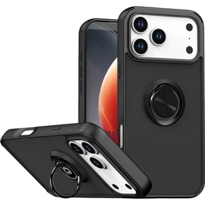 M.TK Moveteck Apple iPhone 17 Pro Max Kılıf Mat Parmak Izi Yapmaz Renkli Tuşlu 360 Yüzüklü Standlı Military Kamera Korumalı Armour Zırh Kapak
