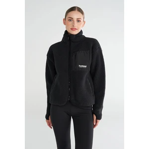 922363-2001 Arun Bayan Fermuarlı Siyah Polar Sweatshirt