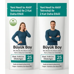 🔥⚡İlla Life Isı Destekli Büyük Boy Kinezyo Bant – Kas & Eklem İçin 25’li