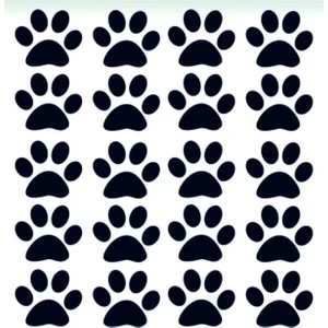 Araba Sticker Kedi Pati 20 Adet Pati Siyah 5 cm