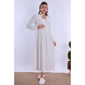 Ekru Hamile Lohusa Gecelik