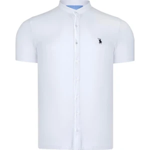 T8597 Dewberry Erkek Slımfıt Gömlek-Beyaz