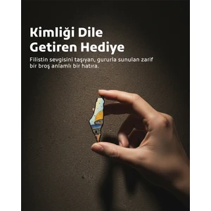 Filistin Haritası Kudüs Görselli Içerir Metal Unisex Yaka Rozeti 1 Adet A300015