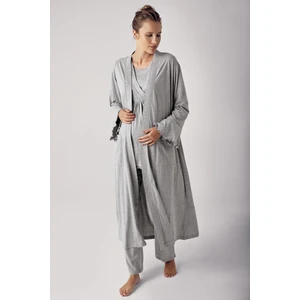 Artış Collection Kadın Uzun Kollu Esnek Pamuklu Hamile Sabahlık Pijama TAKIMI13300