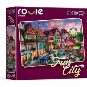 Puzzle 1000 Parça – Fun City | Renkli Şehir Manzaralı Puzzle