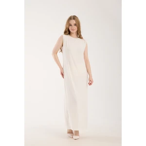 Kadın Sandy Kolsuz Uzun Elbise Astarı