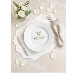 6 Adet Nakışlı Keten Amerikan Servis - Keten Supla