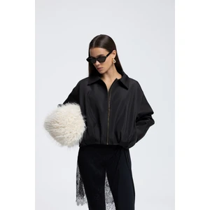 Astrid Mevsimlik Siyah Kısa Bomber Ceket