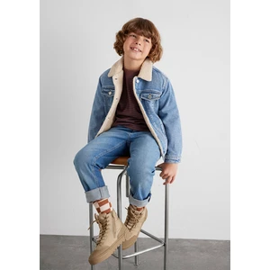 Atlas 90LAR Suni Kürklü Açık Mavi Jean Ceket 6111403-90875