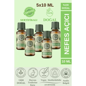 Mesir Efendi 5'li Set Nefes Açıcı Nane ve Okaliptüs Esansiyel Uçucu Yağı Buhurdanlık Yağı Difüzör Esansı 5X10ML