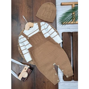 Kids Kingdom Pamuklu Triko Şapkalı Tulum 2li Erkek Bebek Takım