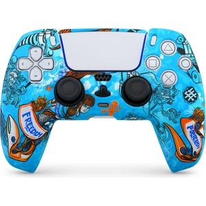 Ps5 Dualsense Joystick Koruyucu Silikon Kılıf Mavi Desenli  – Yüksek Kaliteli, Esnek, Şık Mavi Desenli Kaplama