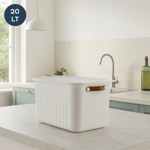 20 Lt Iskandinav Tarz Çok Amaçlı Kapaklı Organizer Kutu 20 Lt