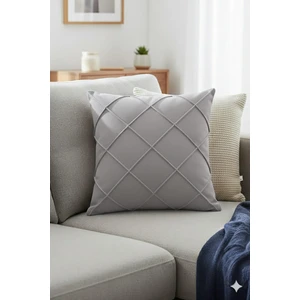 Leke Tutmaz Silinebilir Kapitoneli Kırlent Yastık Kılıfı