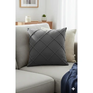 Leke Tutmaz Silinebilir Kapitoneli Kırlent Yastık Kılıfı