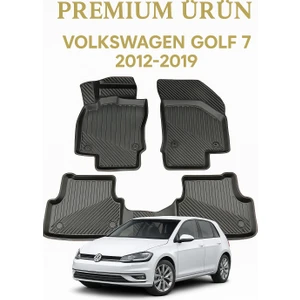 Black Gold Volkswagen Golf 7 2012-2019 Uyumlu 3D Oto Paspas Premium