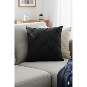 Leke Tutmaz Silinebilir Kapitoneli Kırlent Yastık Kılıfı