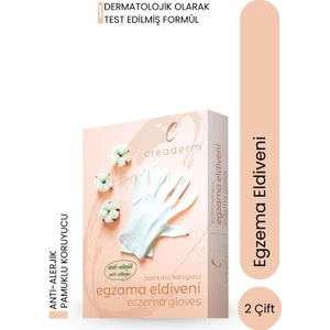 Pamuklu Koruyucu Eldiven Anti-Alerjik Özellikte 2 Adet Egzama Eldiveni