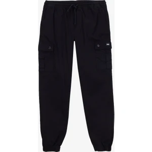 Lastikli Bel Lastikli Paça Standart Siyah Erkek Kargo Pantolon J4WM-PNT4099