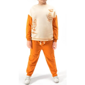 BeU Kids Erkek Çocuk %100 Pamuk Baskılı Eşofman Takım