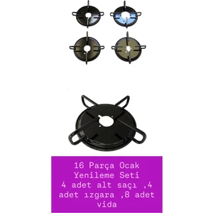 Becen House Kumtel,termikel Birçok Marka Için Cam Ocak Izgara Takımı-Ankastre-Set Üstü Ocak Izgarası (16 Parça)