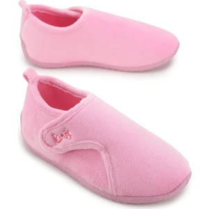 Kışlık Kız Çocuk Pvc Rahat Taban Cırt Cırtlı Ayarlanabilir Ev Okul Kreş Panduf Ayakkabı