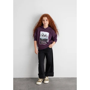 Baskılı Mor Sweatshirt 7S10154-70635