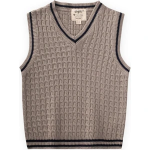 Saş Örgü Triko Süeter 3-9 Yaş Bej