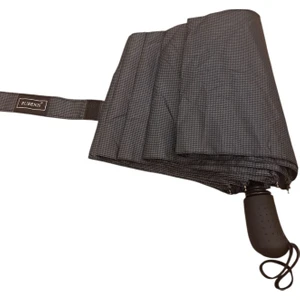 8 Tel Yarı Otomatik Siyah Ekose Desen Şemsiye